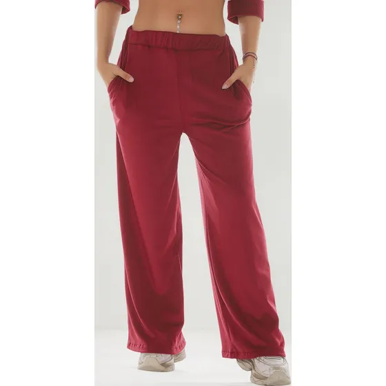 Pantalón Palazo De Plush Mujer . .