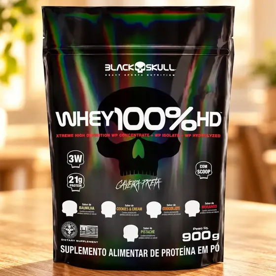 Whey 100% Hd (wpc, Wpi, Wph) 900g - Pistache - Black Skull