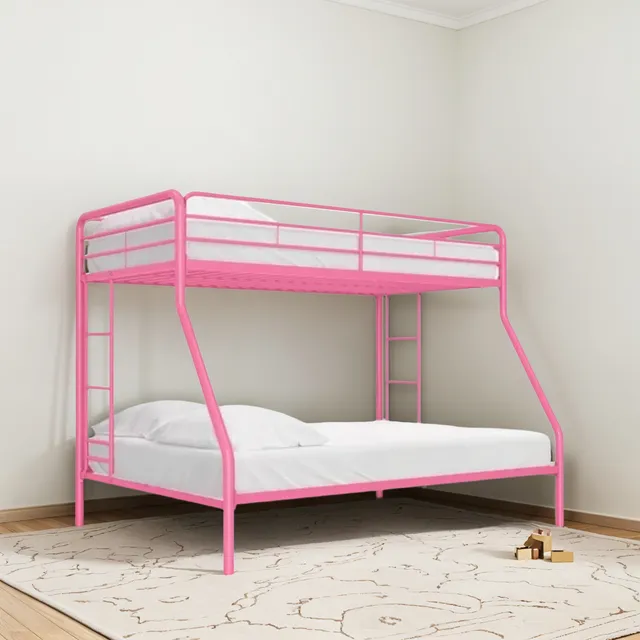 Litera Twin Over Full Individual Sobre Matrimonial Rosa