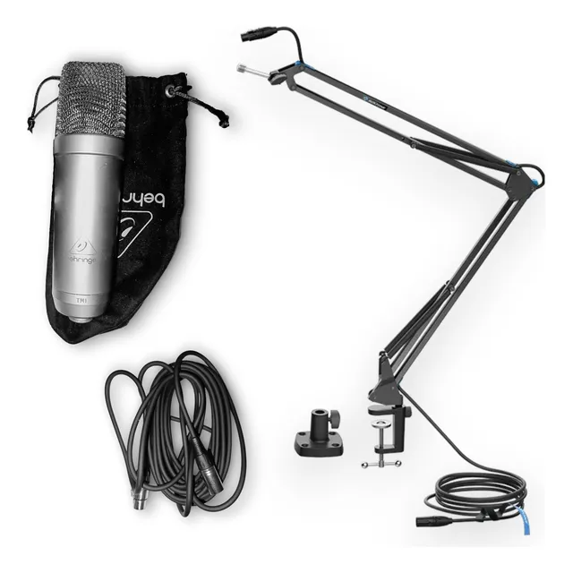 Behringer Tm-1 Micrófono De Condensador Plateado + Soporte