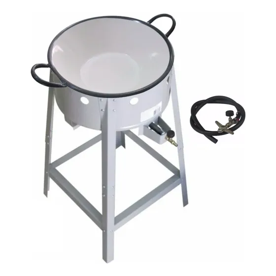 Fogão Pasteleiro Micro 35cm + Tacho Esmaltado 12 2,5 Litros