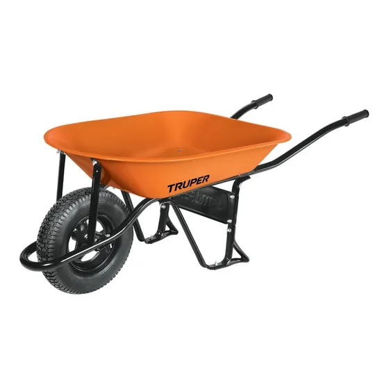 Carretilla Truper 11740 obra metálica neumática 65lts 530kg 