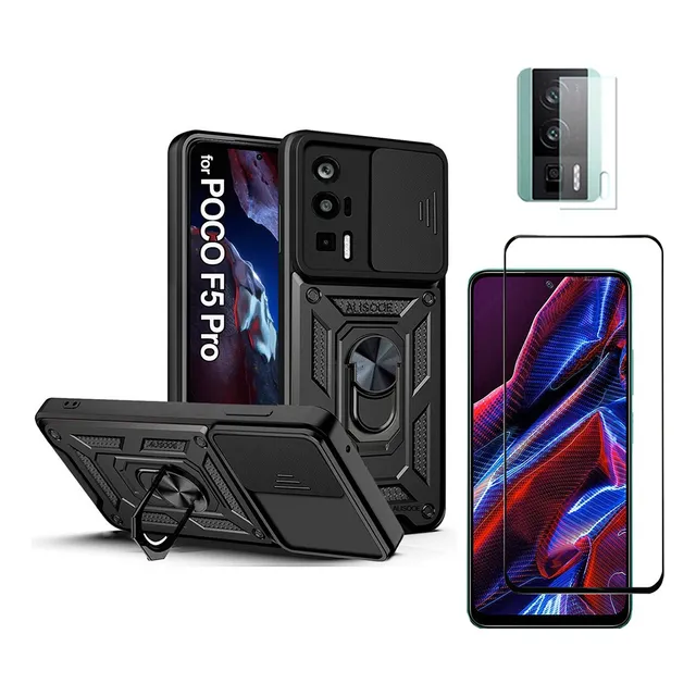 Funda Estuche Carcasa Antichoque Para Pocophone Case Forro Con Protector Pantalla Y Camara