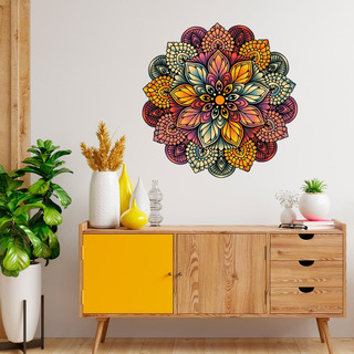 Adesivo De Parede - Mandala Cor 75x75 Adesivo De Parede - Mandala Cor 75x75