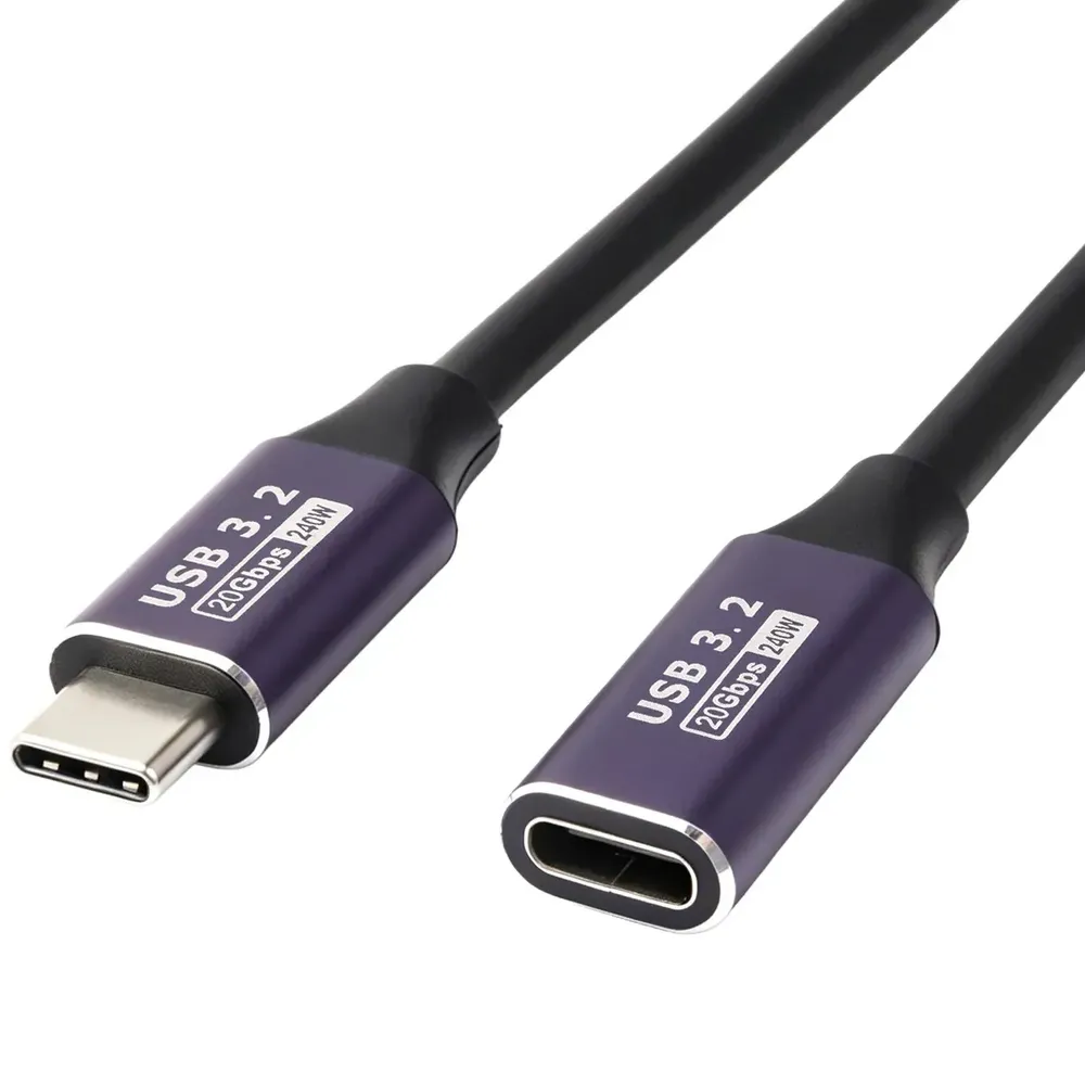Cabo de Extensão Jogojunto Usb C 2m, Carregamento e Sincronização de Extensão USB 3.2 Tipo C 3.2...