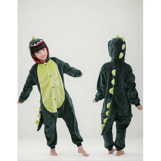Pijama Enterito Plush Para Niño Niña De Dinosaurio
