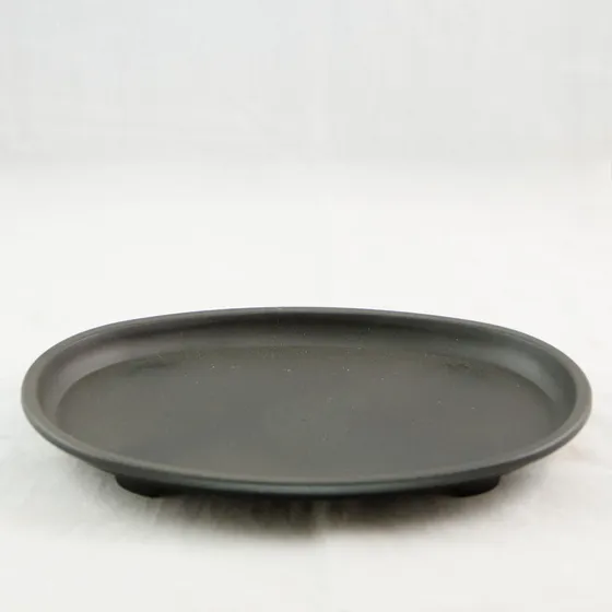 1 Bandeja Ovalada Plastico Negro Para Bonsai 9.5 6.5