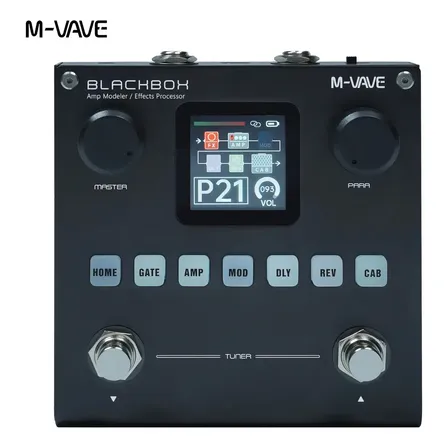Pedal Multiefeitos M-vave Blackbox Piano Preto