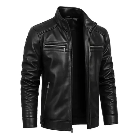 Jaqueta De Couro Masculina Casaco Blusa De Frio Impermeavel