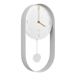 Driini Reloj De Pared Moderno De Pendulo, Marco De Metal Dec Driini Reloj De Pared Moderno De Pendulo, Marco De Metal Dec