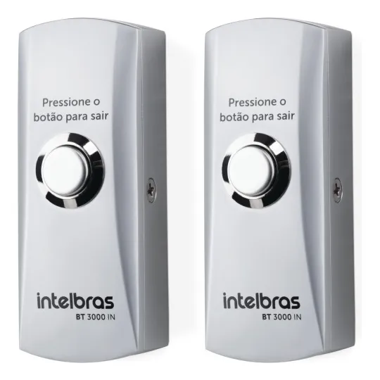 Kit 2 Botoeira Acionador Saída Inox Intelbras Bt 3000 In