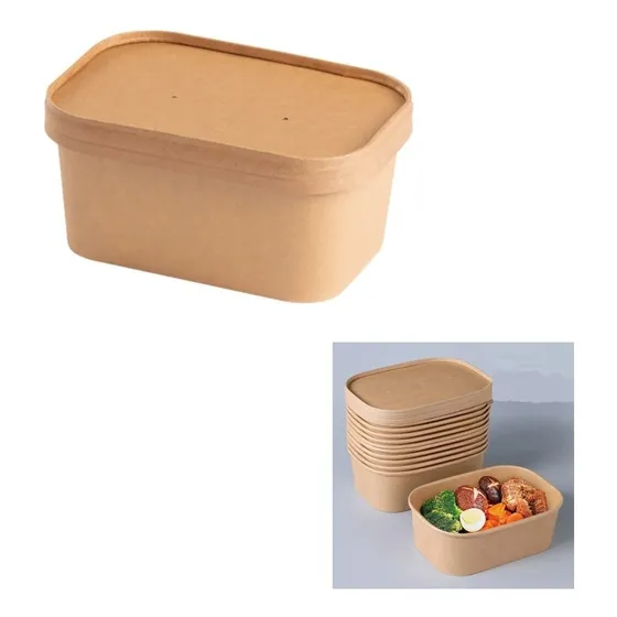 Envase Contenedor Kraft De 34 Oz  Helado Alimentos 12und 
