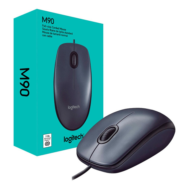 Mouse Logitech M90 Óptico Preto Usb Com Fio Original C/ Nfe Mouse Logitech M90 Óptico Preto Usb Com Fio Original C/ Nfe