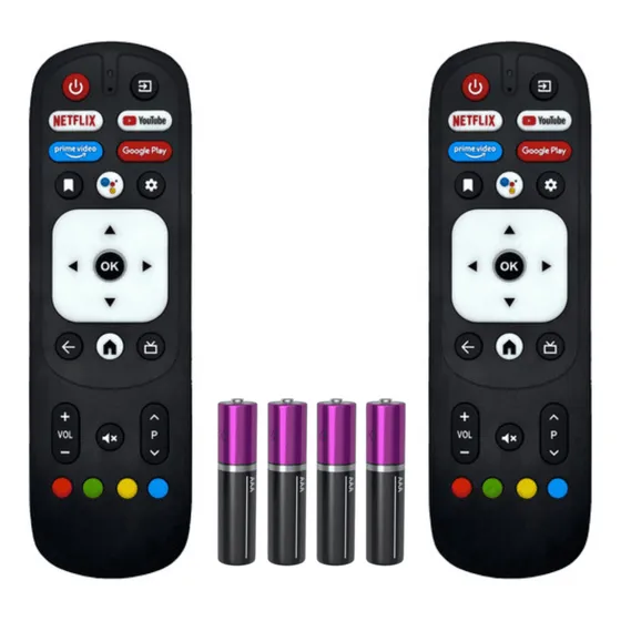 Kit 2 Controle Remoto Para Smart Tv Vizzion Android Br32d