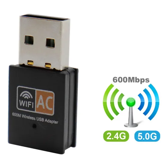 Tarjeta Adaptador Wifi 600 Mbps 2.4 Ghz + 5ghz Doble Banda