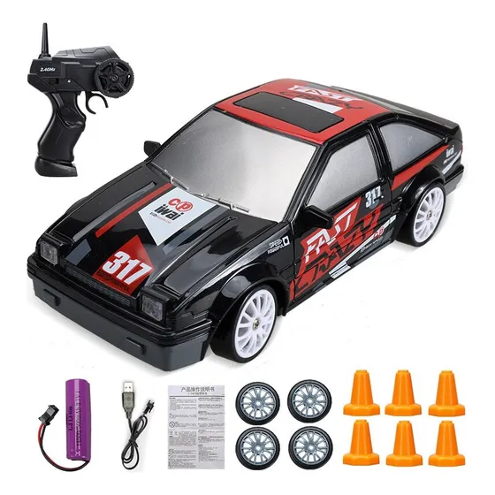 Carro De Controle De Rádio Ae86 4wd Drift Racing Brinquedo