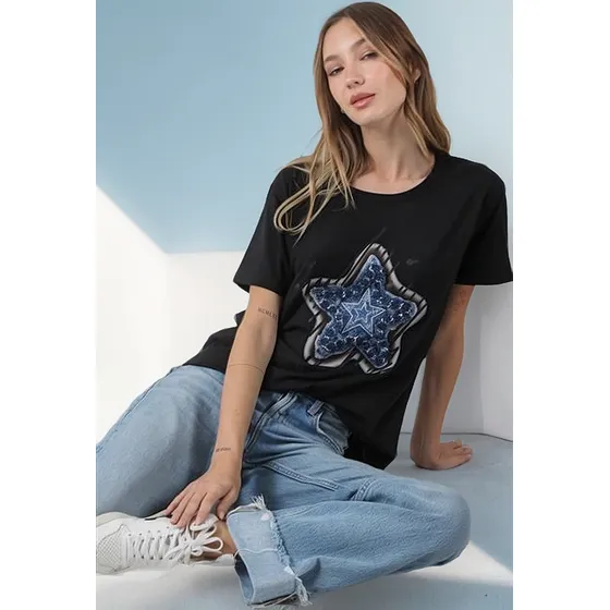 Remera Oversize Amplia Estrella Fugaz Gu87355 Arizona