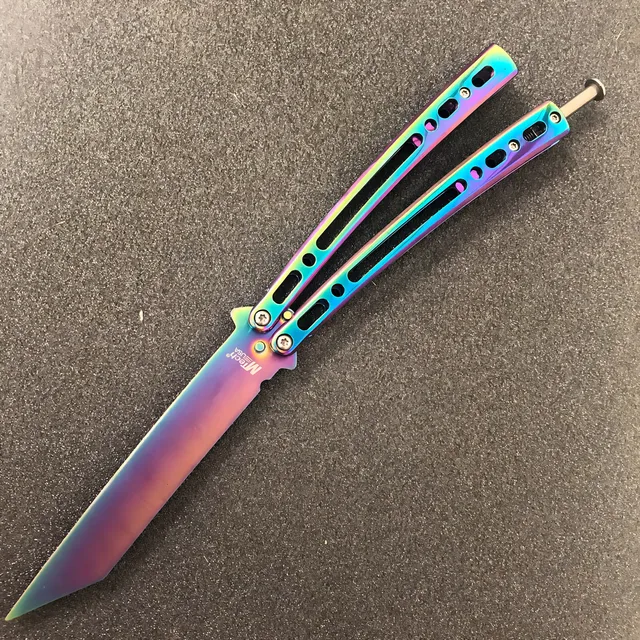 Navaja Mariposa Balisong Cuchillo Tactico Mtech 1167 Color Tornasol