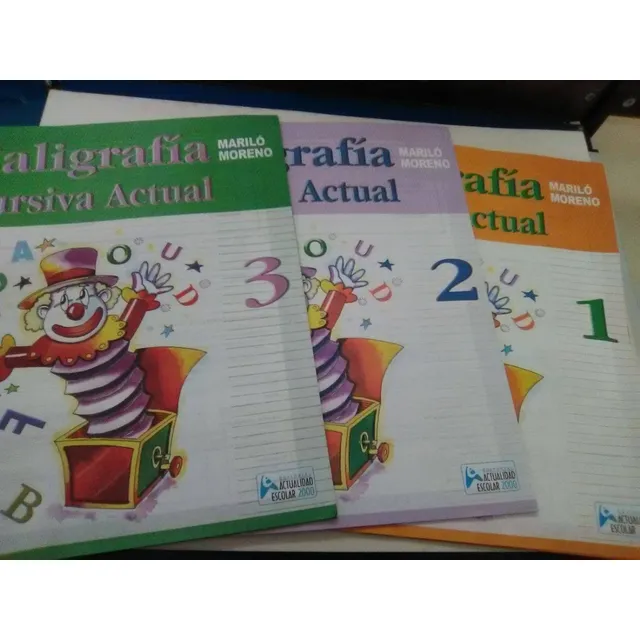 Caligrafía Cursiva Actual 1, 2 Y 3. Edit. Actualidad Escolar