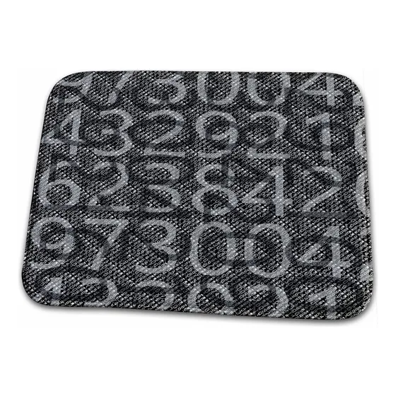 Numero Grise Fondo Moda Tela Gris Alfombra Baño