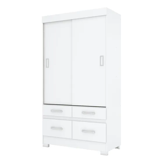 Ropero 2 Puertas Corredizas 4 Cajones Armado Tiendamax
