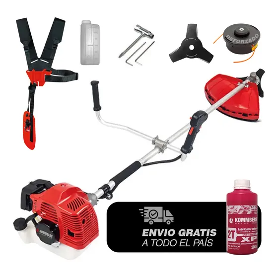 Desmalezadora Kommberg KB-D52XP Tanza Cuchilla 2.8 HP Arnes Doble Ergonómico Carretel Reforzado