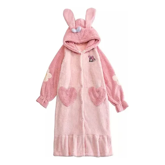 Bata Kigurumi Baton Kitty Kuromi Stitch Pijama Polar Suave