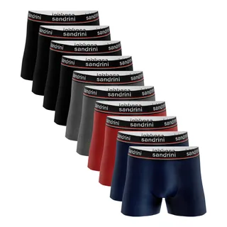 Kit 10 Cueca Boxer 100% AlgodĂŁo Box Atacado Masculina Preta Kit 10 Cueca Boxer 100% AlgodĂŁo Box Atacado Masculina Preta