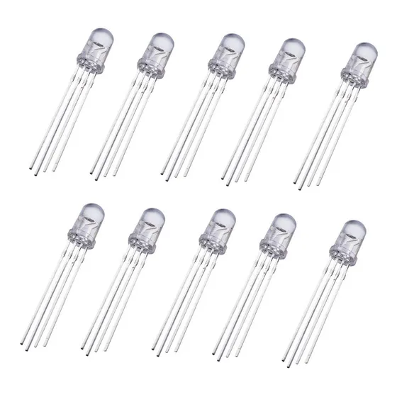 Pack 10 Leds 5mm Rgb 4 Pines Rojo Verde Azul Arduino Hobby