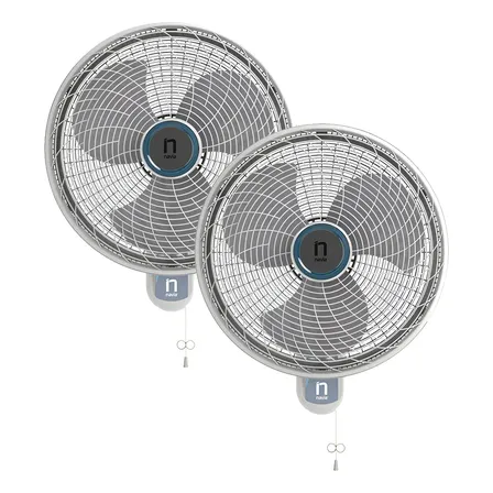Kit De 2 Piezas Ventilador De Pared 18 Pulgadas Navia M018p 45.72 Cm 60 Negro Gris Plástico 3