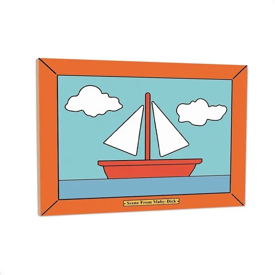 Cuadros Barco Los Simpsons Moby Dick Homero Simpsons 33x48cm