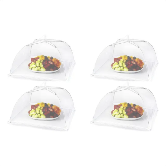 Kit 4 Telas Protetora Tampa Cobrir Alimentos Comida Na Mesa