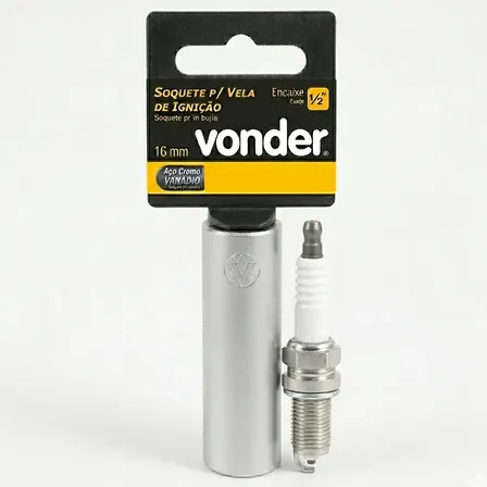 Soquete 16mm Longo Vela De Ignição Encaixe 1/2 Cromo Vanadio