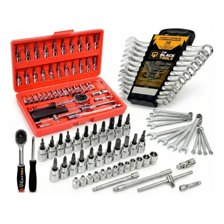 Jogo Completo De Ferramentas Profissional 58 Peças Aço Crv Vermelho