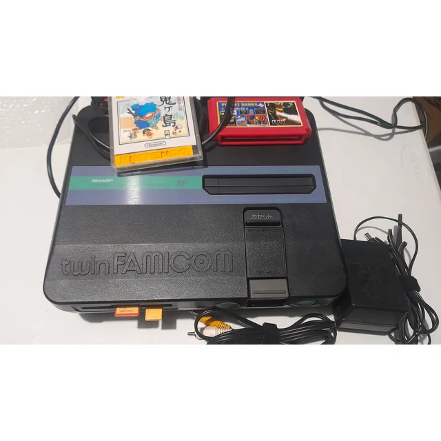 Twin Famicom Consola Sharp An 505 Con Disk Y Cartucho Regalo Negro
