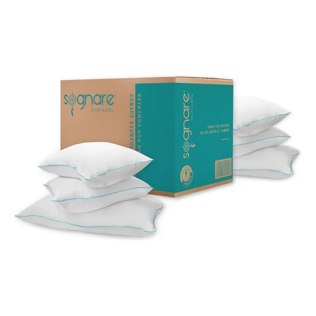 Sognare Nuo almohada 6 pack tamaño estándar relleno semi firme