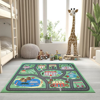Alfombra Infantil Pista 100x140 Ciudad Campo Niños Auto Alfombra Infantil Pista 100x140 Ciudad Campo Niños Auto