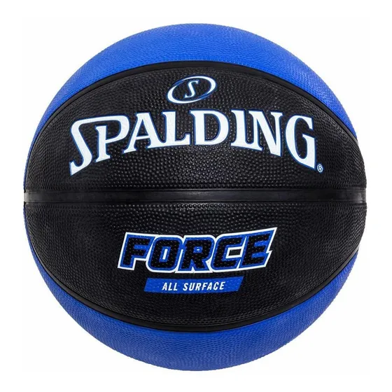 Balón de baloncesto azul y negro de Spalding Force