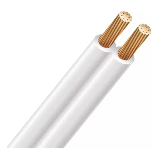 100mts. Cable Pot Duplex Cal. 14 Blanco Condulac 100% Cobre