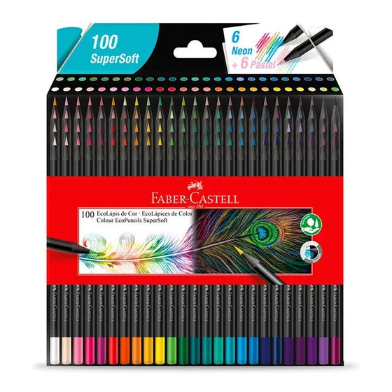 Creyones Faber Castell Eco Supersoft X 100 Colores