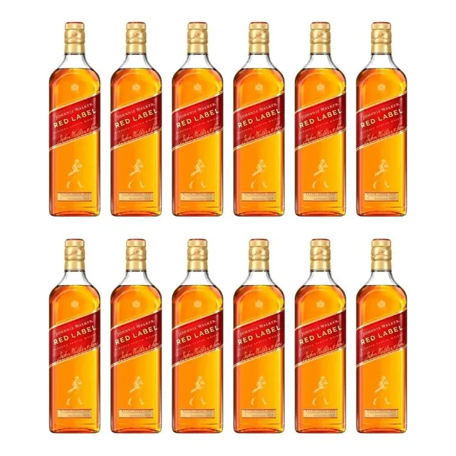 Whisky Johnnie Walker Red Label 1l - 12 Und