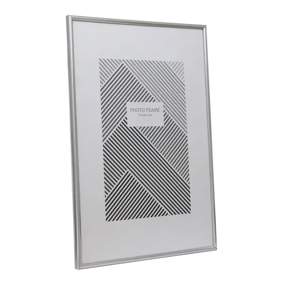 Portarretrato Marco Bombe Plastico C/ Acrilico 60x80 Vgo Color Plateado Pf16080