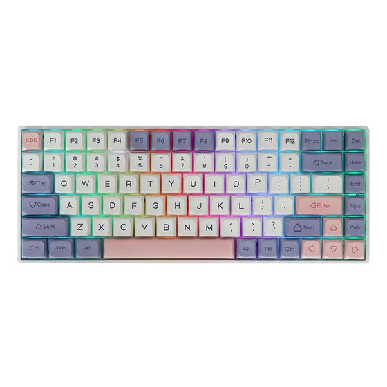 Teclado Mecanico Epomaker Ep84 Plus Argb S/ Flamingo Lilac