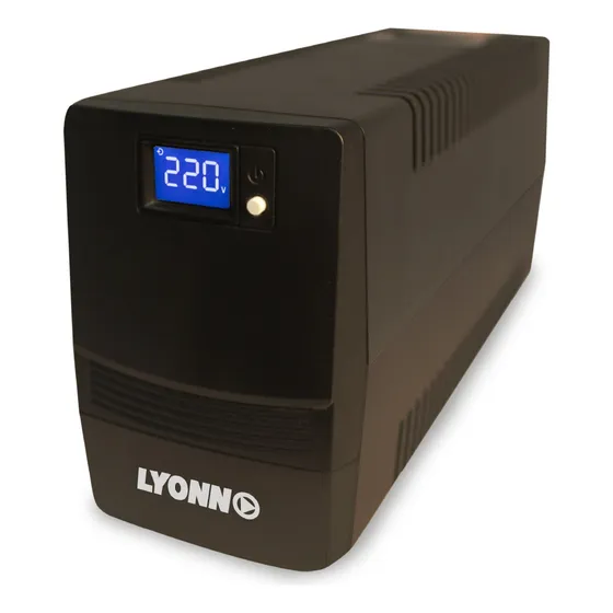 Ups Estabilizador 500va / 300w Lyonn Display Lcd 4 Salidas Color Negro