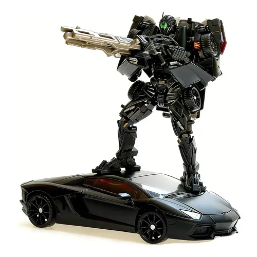 Action Figure Metal Cardbot W Trachy Transformable Robot Car