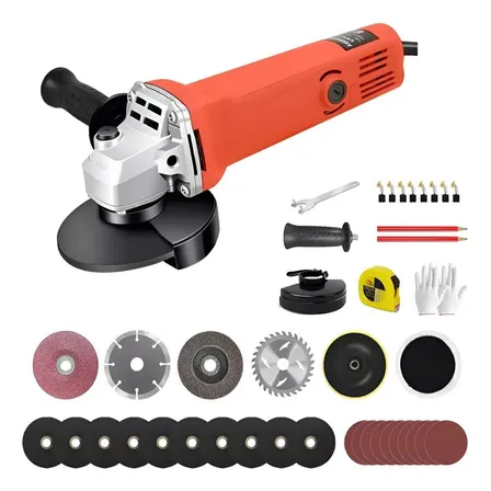 Esmerilhadeira, Lixadeira E Politriz - Rebarbadora Completa, Para Corte De Piso/porcelanato/metal/aço/concreto 127v,... 220v Laranja-claro