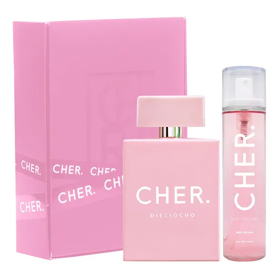 Set Perfume Mujer Cher Dieciocho 100 Ml Edp + Body Splash