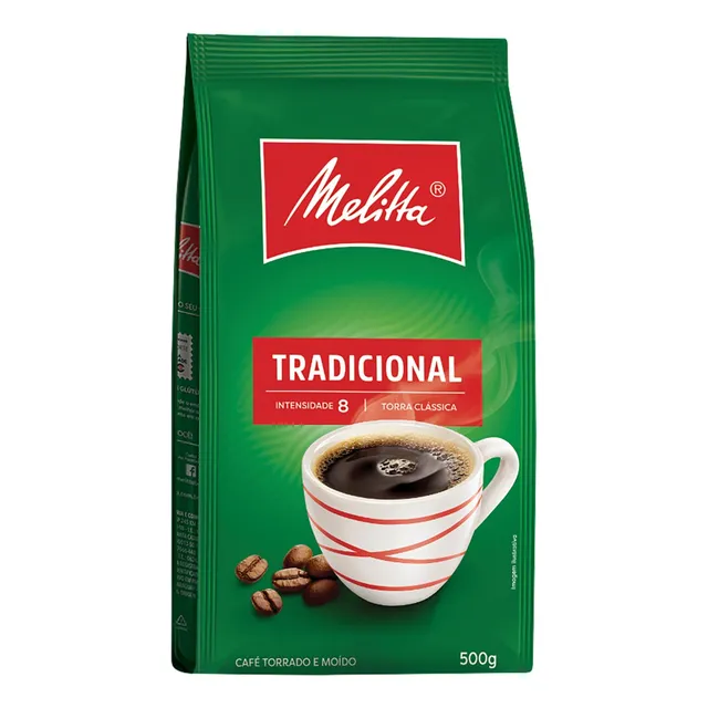Café Torrado E Moído Tradicional Melitta Pacote 500g Solúvel