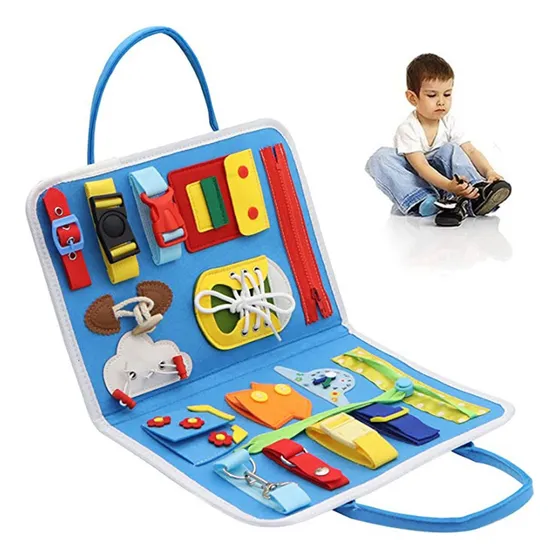 . Tablero Ocupado Bolsa De Fieltro Vestir Enseñanza Diy