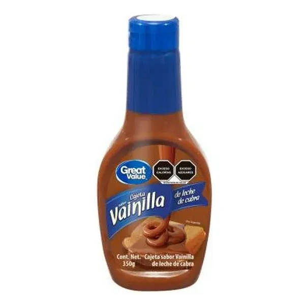 3 Pza Cajeta Great Value Sabor Vainilla De Leche De Cabra 35
